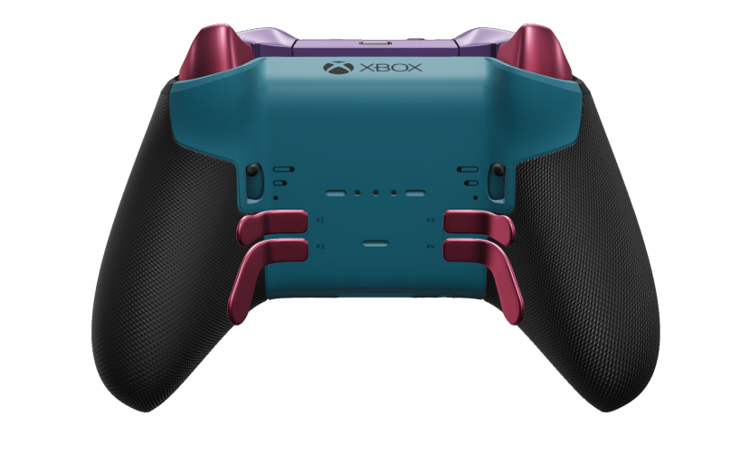 Xbox Elite Wireless Controller Series 2 – Core - Behuizing voorzijde: Nachtblauw + rubberen handvatten, D-pad: Gefacetteerd, gletsjerblauw (metaal), Behuizing achterzijde: Mineraalblauw + rubberen handvatten