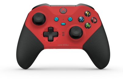 Bezprzewodowy kontroler Xbox Elite Series 2 — Core - Corpo: Vermelho Forte + Pegas em Borracha, Botão Direcional: Cruz, Preto Carbono (Metal), Traseira: Vermelho Forte + Pegas em Borracha