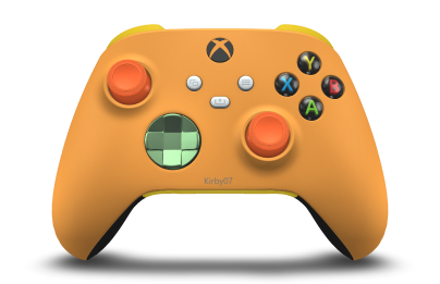 Xbox 無線控制器 - Body: Soft Orange, D-Pads: Soft Green (Metallic), Thumbsticks: Zest Orange