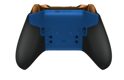 Xbox Elite Wireless Controller Series 2 - Core - 本體: 衝擊藍 + 橡膠握把, 方向鍵: 多面向，軟橘色 (金屬), 背面: 衝擊藍 + 橡膠握把