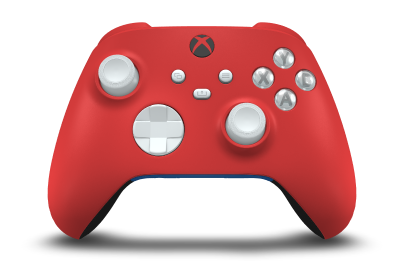 Xbox Wireless Controller - Body: Pulse Red, D-Pads: Robot White, Thumbsticks: Robot White