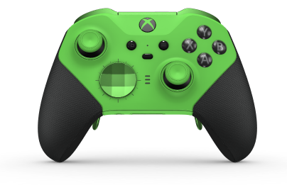 Xbox Elite Wireless Controller Series 2 – Core - Body: Velocity Green + Rubberized Grips, D-pad: Facet, Velocity Green (Metal), Back: Velocity Green + Rubberized Grips