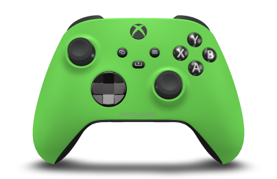 Xbox Wireless Controller - Body: Velocity Green, D-Pads: Carbon Black (Metallic), Thumbsticks: Carbon Black