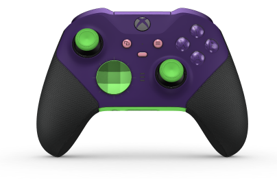 Xbox Elite Wireless Controller Series 2 - Core - Framsida: Astral Purple + gummerat grepp, Styrknapp: Facett, Velocity Green (Metall), Baksida: Velocity Green + gummerat grepp