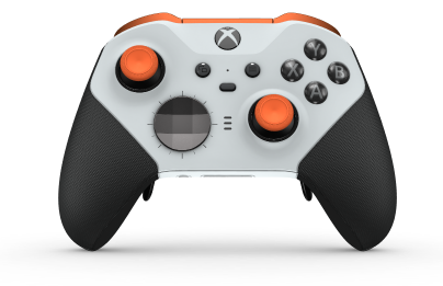 Xbox Elite draadloze controller Series 2 - Core - Body: Robot White + Rubberized Grips, D-pad: Facet, Storm Gray (Metal), Back: Robot White + Rubberized Grips