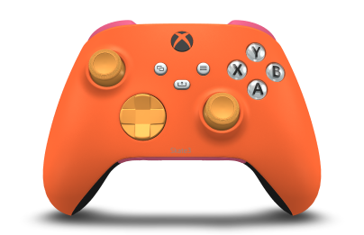 Xbox Wireless Controller - 몸체: 제스트 오렌지, 방향 패드: 소프트 오렌지, 엄지스틱: 소프트 오렌지