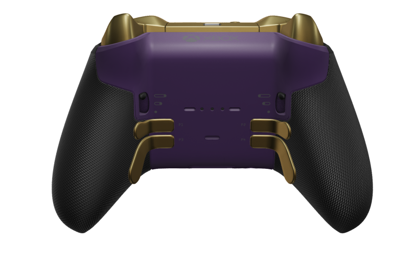 Xbox Elite Wireless Controller Series 2 - Core - Corps: Robot White + poignées caoutchoutées, BMD: À facettes, Hero Gold (métal), Arrière: Astral Purple + poignées caoutchoutées