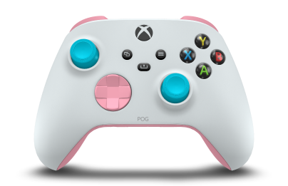 Xbox 無線控制器 - Body: Robot White, D-Pads: Retro Pink, Thumbsticks: Dragonfly Blue