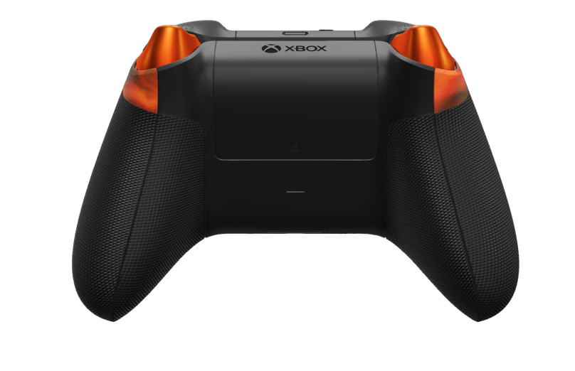 Xbox Wireless Controller - Corps: Fire Vapor, BMD: Zest Orange (métallique), Joysticks: Carbon Black