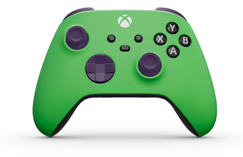 Xbox Wireless Controller - Corps: Velocity Green, BMD: Astral Purple, Joysticks: Astral Purple
