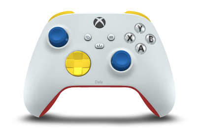 Xbox Wireless Controller - Hoofdtekst: Robot White, D-Pads: Lighting Yellow, Duimsticks: Shock Blue