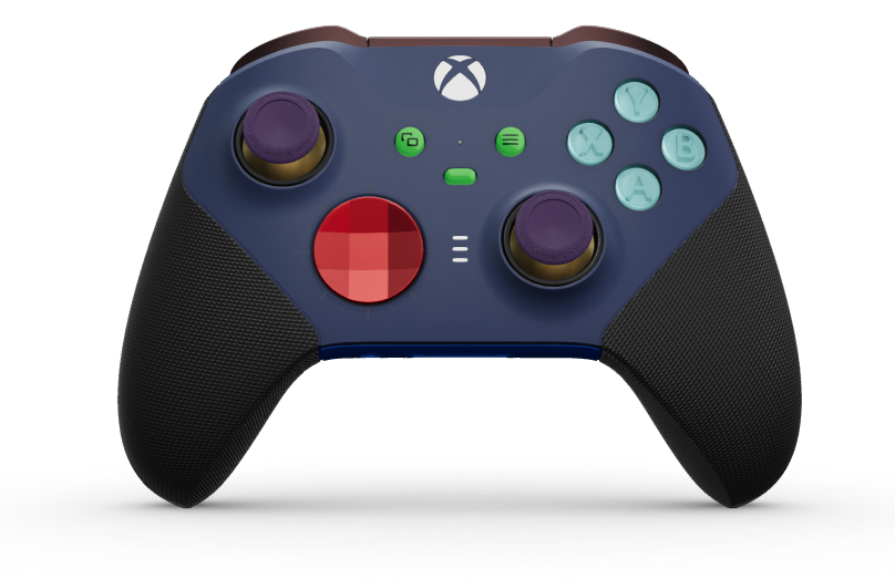 Xbox Elite Wireless Controller Series 2 - Core - Body: Midnight Blue + Rubberised Grips, D-pad: Facet, Pulse Red (Metal), Back: Shock Blue + Rubberised Grips