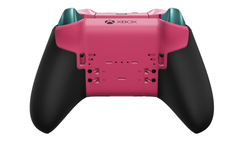 Xbox Elite Wireless Controller Series 2 - Core - Body: Glacier Blue + Rubberised Grips, D-pad: Faceted, Deep Pink (Metal), Back: Deep Pink + Rubberised Grips