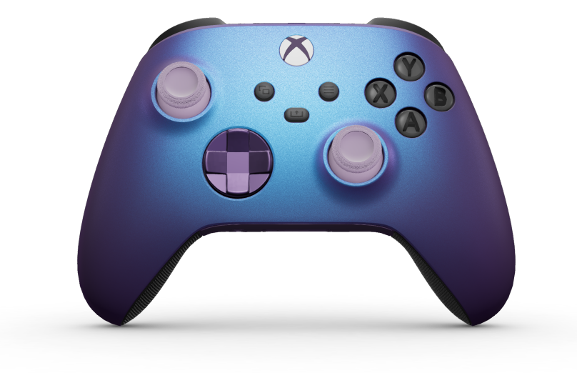 Xbox Wireless Controller - Test: Stellar Shift, I-választók: Astral Purple (metál), Vezérlőkarok: Soft Purple