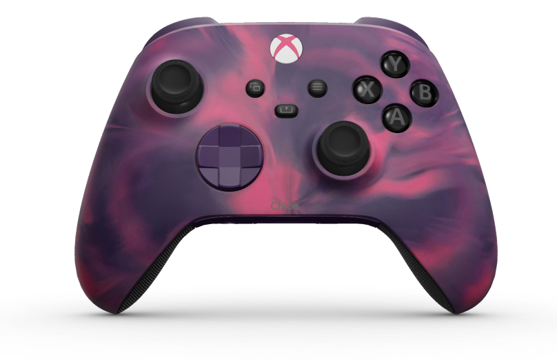 Xbox Wireless Controller - 機身: Cyber Vapor, 方向鍵: 星雲紫, 搖桿: 碳黑色