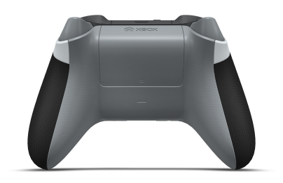 Controller with Arctic Camo body, Storm Grey D-pad, and Ash Grey thumbsticks - back view