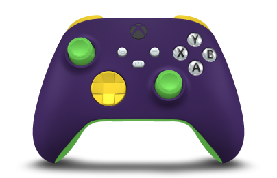 Xbox Wireless Controller - Body: Astral Purple, D-Pads: Lighting Yellow, Thumbsticks: Velocity Green