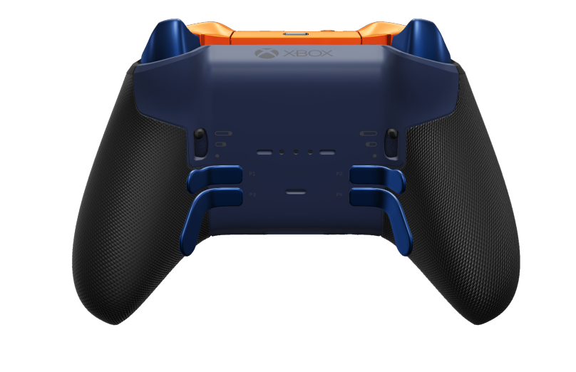 Xbox Elite Wireless Controller Series 2 - Core - Test: Midnight Blue kék + gumírozott markolatok, l-választó: Fazettás, Photon Blue (fém), Hátoldal: Midnight Blue kék + gumírozott markolatok