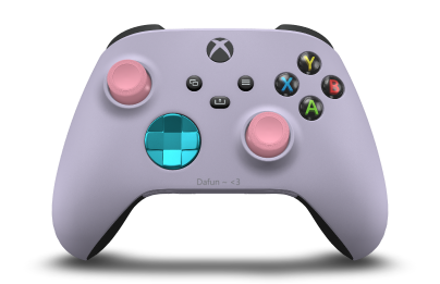 Xbox draadloze controller - Body: Soft Purple, D-Pads: Dragonfly Blue (Metallic), Thumbsticks: Retro Pink