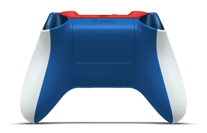 Xbox ワイヤレス コントローラー - Body: Robot White, D-Pads: Oxide Red (Metallic), Thumbsticks: Shock Blue