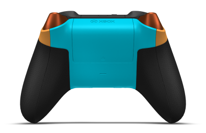 Xbox Wireless Controller - Body: Soft Orange, D-Pads: Dragonfly Blue (Metallic), Thumbsticks: Dragonfly Blue