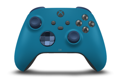 Xbox Wireless Controller - Corpo: Azul Mineral, Botões Direcionais: Azul Noturno (Metálico), Manípulos Analógicos: Azul Noturno
