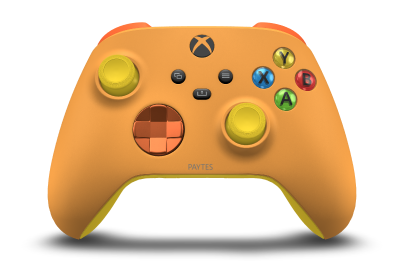 Xbox Wireless Controller - Body: Soft Orange, D-Pads: Zest Orange (Metallic), Thumbsticks: Lightning Yellow
