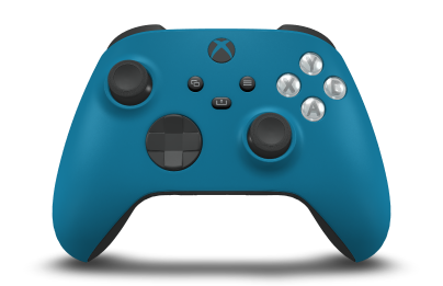 Xbox Wireless Controller - Body: Mineral Blue, D-Pads: Carbon Black, Thumbsticks: Carbon Black