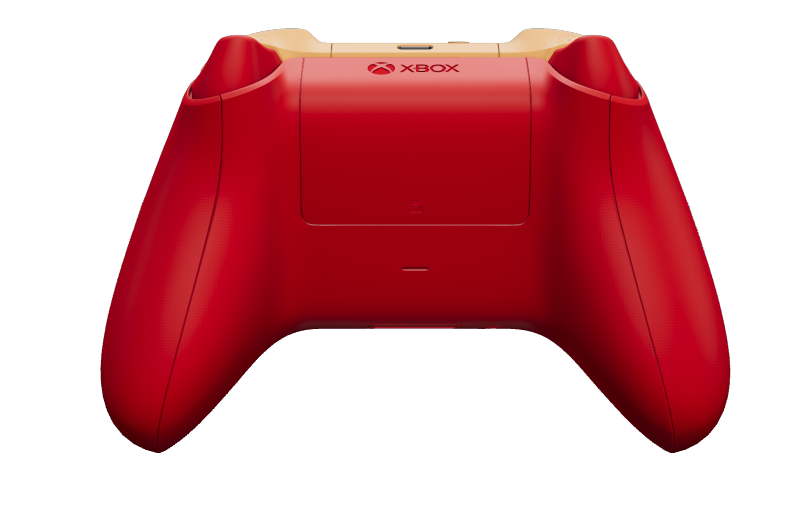 Manette sans fil Xbox - Corpo: Rosso battito, Croci direzionali: Arancione tenue, Levette: Dragonfly Blue