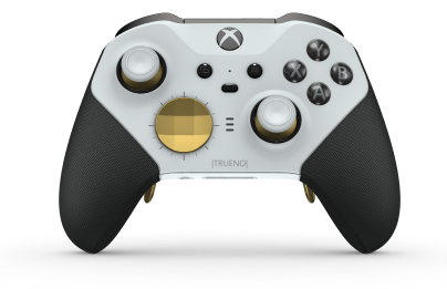 Xbox Elite Wireless Controller Series 2 - Core - Body: Robot White + Rubberized Grips, D-pad: Facet, Gold Matte (Metal), Back: Robot White + Rubberized Grips