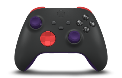 Xbox Wireless Controller - Body: Carbon Black, D-Pads: Pulse Red, Thumbsticks: Astral Purple