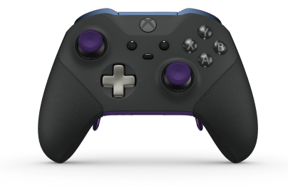Xbox Elite ワイヤレスコントローラー シリーズ 2 - Core - Body: Carbon Black + Rubberized Grips, D-pad: Cross, Bright Silver (Metal), Back: Astral Purple + Rubberized Grips