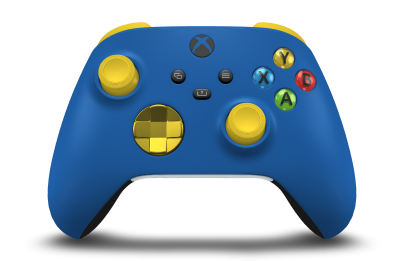Xbox Wireless Controller - Corps: Shock Blue, BMD: Lightning Yellow (métallique), Joysticks: Lighting Yellow