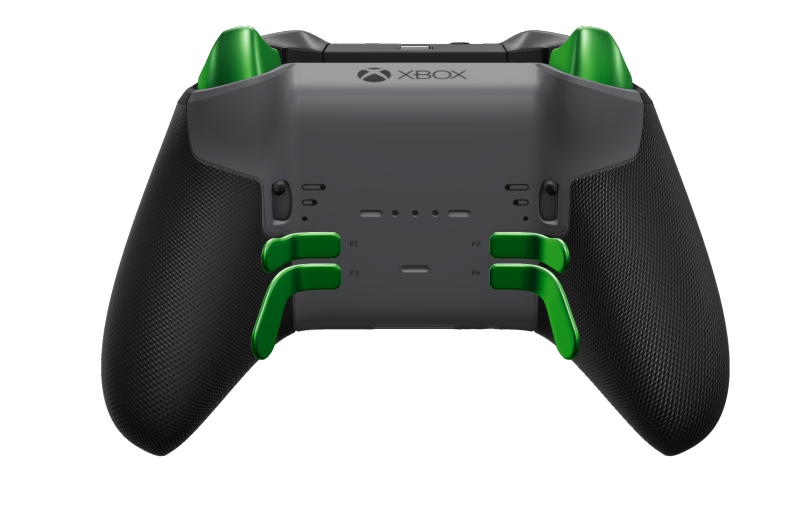 Xbox Elite Wireless Controller Series 2 - Core - Body: Storm Gray + Rubberised Grips, D-pad: Faceted, Carbon Black (Metal), Back: Storm Gray + Rubberised Grips