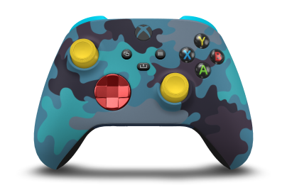Controller Wireless per Xbox - Body: Mineral Camo, D-Pads: Oxide Red (Metallic), Thumbsticks: Lighting Yellow