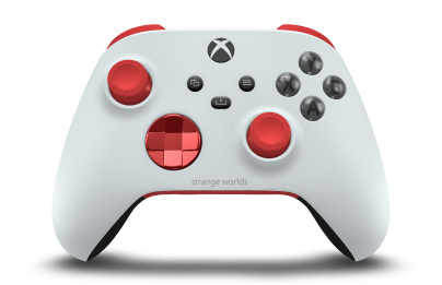 Xbox Wireless Controller - Korpus: Biel robota, Pady kierunkowe: Oxide Red (Metallic), Drążki: Pulsująca czerwień