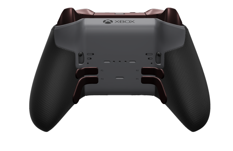 Xbox Elite Wireless Controller Series 2 - Core - Body: Storm Gray + Rubberised Grips, D-pad: Faceted, Garnet Red (Metal), Back: Storm Gray + Rubberised Grips