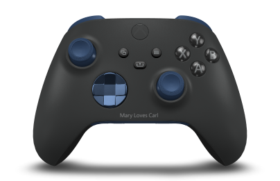 Xbox Wireless Controller - Hoofdtekst: Carbon Black, D-Pads: Middernachtblauw (metallic), Duimsticks: Middernachtblauw