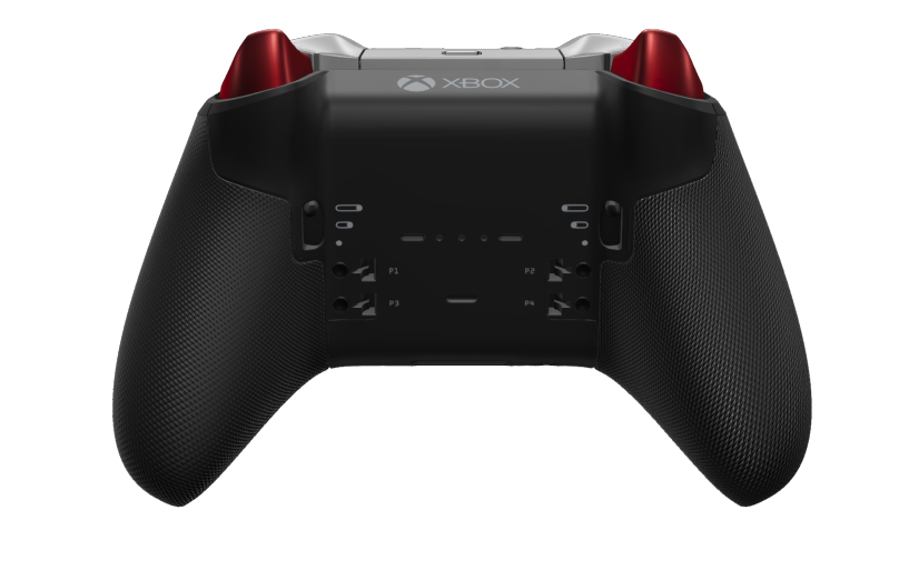 Xbox Elite Wireless Controller Series 2 - Core - Corps: Carbon Black + poignées caoutchoutées, BMD: Plus, Pulse Red (métal), Arrière: Carbon Black + poignées caoutchoutées