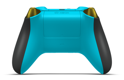 Xbox Wireless Controller - Corpo: Preto Carbono, Botões Direcionais: Dourado, Manípulos Analógicos: Azul Libélula