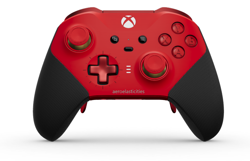 Xbox Elite Wireless Controller Series 2 - Core - Corps: Pulse Red + poignées caoutchoutées, BMD: Plus, Pulse Red (métal), Arrière: Pulse Red + poignées caoutchoutées