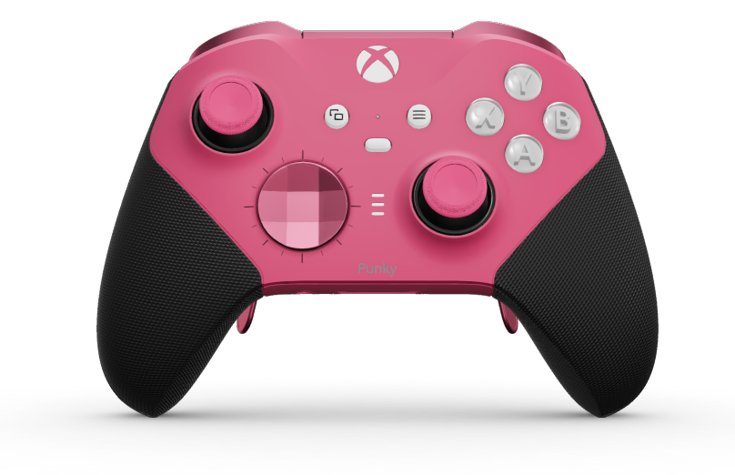 Xbox Elite Wireless Controller Series 2 - Core - 몸체: 딥 핑크 + 고무 코팅 그립, 방향 패드: 패싯, 딥 핑크(메탈), 뒤로: 딥 핑크 + 고무 코팅 그립