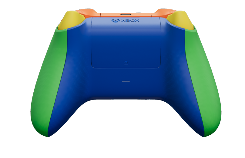 Xbox Wireless Controller - 機身: 疾速綠, 方向鍵: 柔和橘 (金屬), 搖桿: 機器白