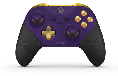 Xbox Elite Wireless Controller Series 2 – Core - Body: Astral Purple + Rubberized Grips, D-pad: Cross, Gold Matte (Metal), Back: Astral Purple + Rubberized Grips