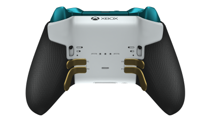 Xbox Elite Wireless Controller Series 2 - Core - Behuizing voorzijde: Carbonzwart + rubberen handvatten, D-pad: Facet, Gold Matte (Metal), Behuizing achterzijde: Robotwit + rubberen handvatten