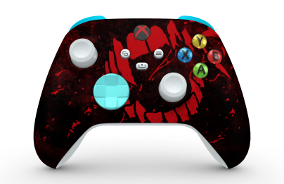 Xbox Wireless Controller – Redfall Limited Edition - Body: Bite Back, D-Pads: Glacier Blue, Thumbsticks: Robot White
