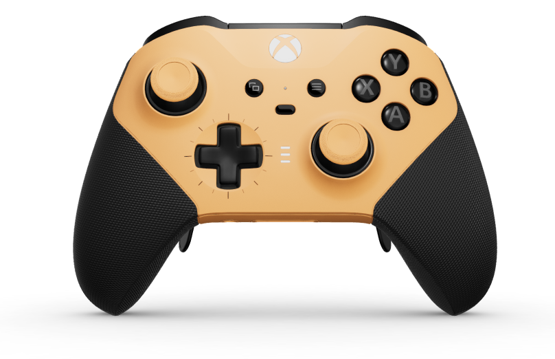 Xbox Elite Wireless Controller Series 2 - Core - Behuizing voorzijde: Zacht oranje + rubberen handvatten, D-pad: Cross, Carbon Black (Metal), Behuizing achterzijde: Zacht oranje + rubberen handvatten