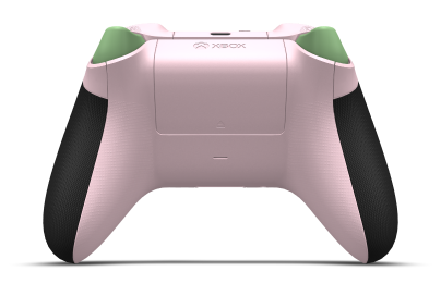 Controller with Soft Pink body, Soft Green D-pad, and Soft Purple thumbsticks - back view
