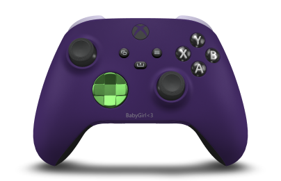 Xbox Wireless Controller - Body: Astral Purple, D-Pads: Velocity Green (Metallic), Thumbsticks: Carbon Black