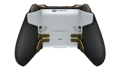 Trådløs Xbox Elite-kontroller Series 2 – Core - Body: Robot White + Rubberized Grips, D-pad: Facet, Gold Matte (Metal), Back: Robot White + Rubberized Grips